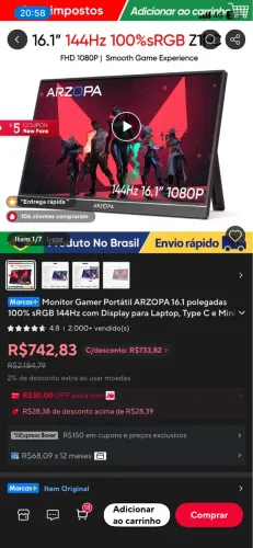 Monitor portátil