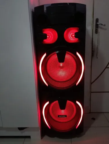 Caixa de Som Torre Mystic LED - Excelente Estado