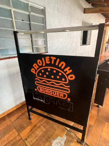Bancada de inox com porta pedido 