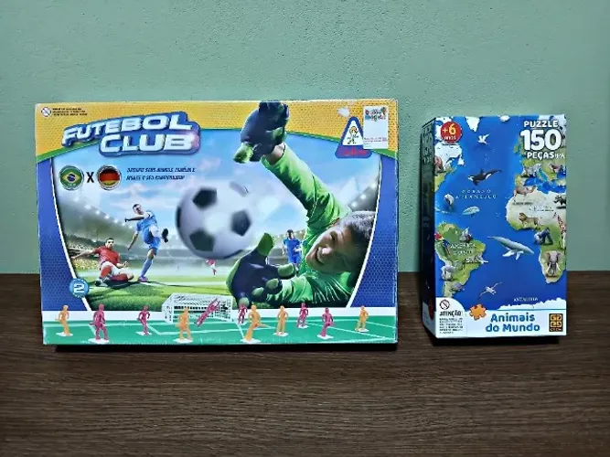 Kit jogo de futebol + Quebra cabeça (Novo)
