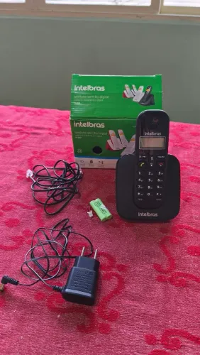 Telefone sem fio preto INTELBRÁS
