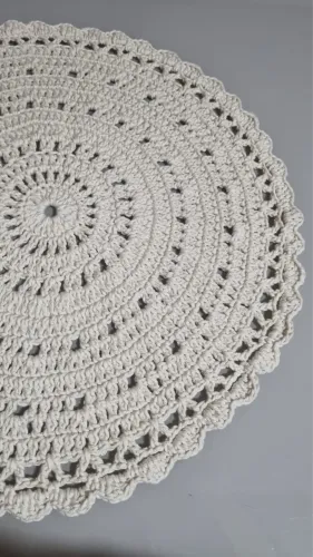 Centro de mesa 49cm diâmetro - Crochê Artesanal