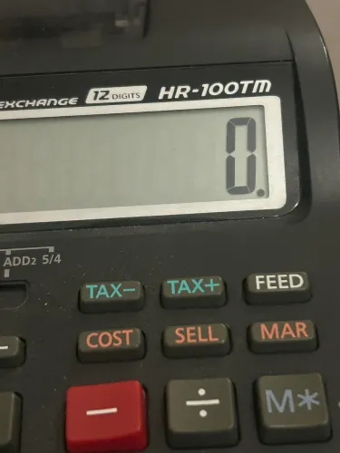 Calculadora Casio Hr-100tm COM SUPORTE DE PAPEL QUEBRADO