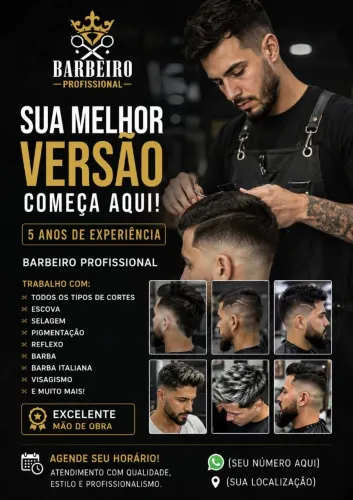 Barbeiro Profissional Corte Seu Cabelo Em Casa.