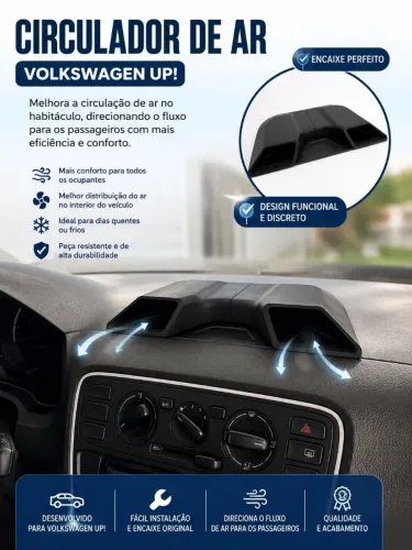 Saída central do ar-condicionado volkswagen Up
