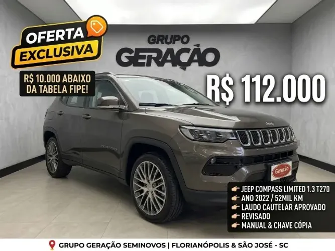 Jeep Compass Limited T270 1.3 TB 4X2 Flex AUT 2022