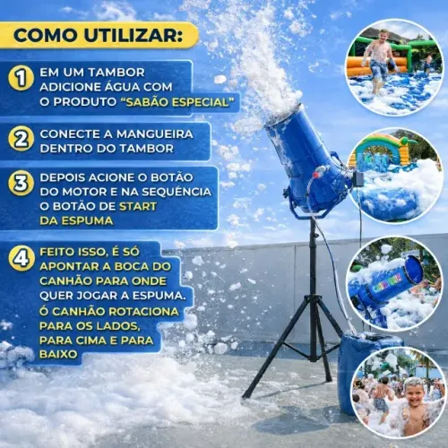 CANHÃO DE ESPUMAS TURBO 300W