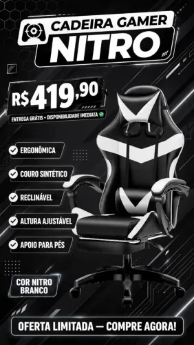 Vendo cadeiras gamer a pronta entrega, novas e com Nota