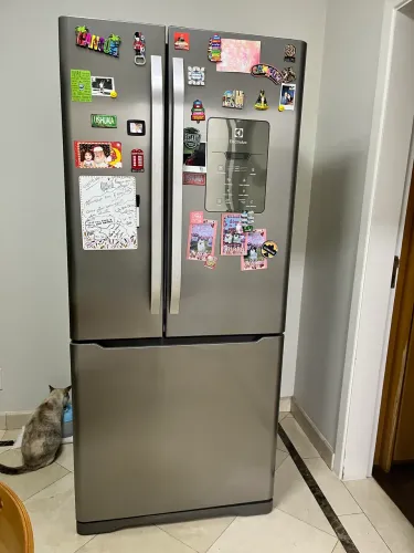 Refrigerador 579L 3 Portas Frost Free French Door 110 Volts, Inox, Electrolux