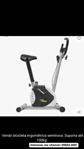 Bicicleta ergométrica nova suporta até 100kg