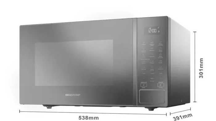 Micro-ondas Brastemp 32L Cinza com menu Gourmet - BMS46AR - 110V