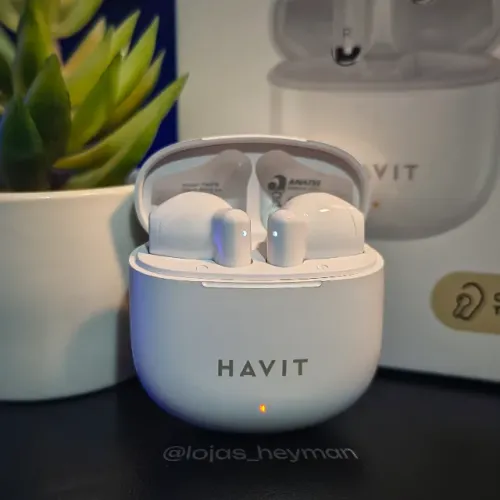 Fone Bluetooth Havit TW976 TWS Sem Fio com Case e Microfone - Bateria Durável