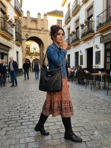 Lê POSTICHE BOLSA COURO