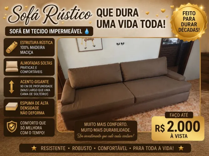 Sofá grande tecido impermeável