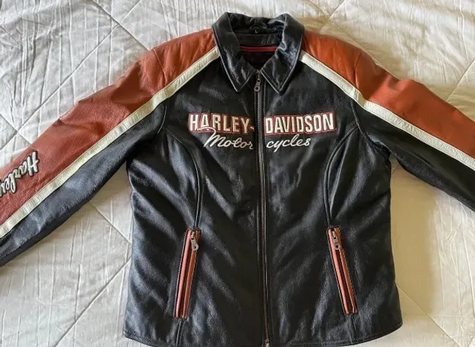 Jaqueta Harley Davidson feminina vintage couro legítimo