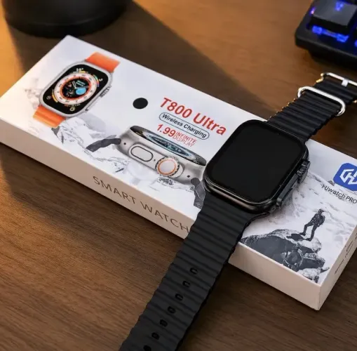 Relógio Smartwatch T800 Ultra Bisel Aço Inox