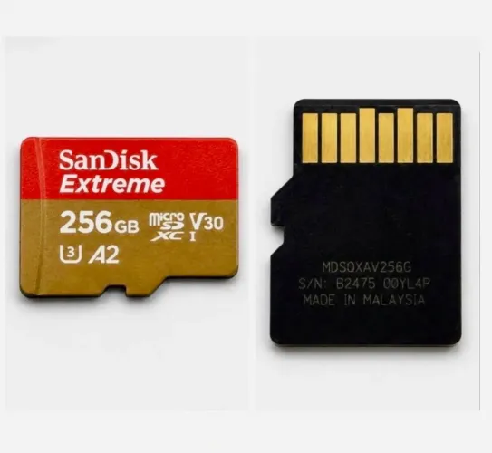 Cartão de Memória SanDisk Extreme 256GB Original V30 U3 A2