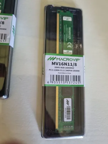 Memória ram macrovip ddr3 8gb 1600mhz pc3