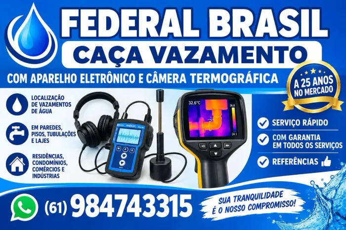 FEDERAL CAÇA VAZAMENTO DE ÁGUA 
