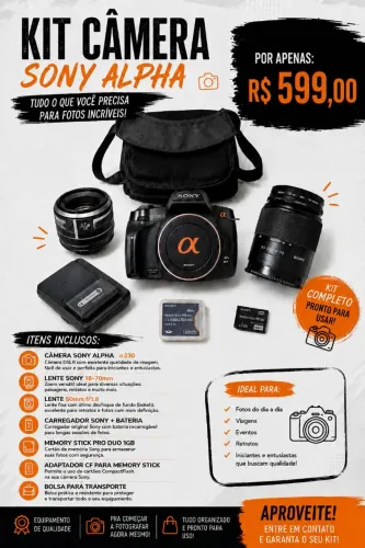 Kit câmera Sony