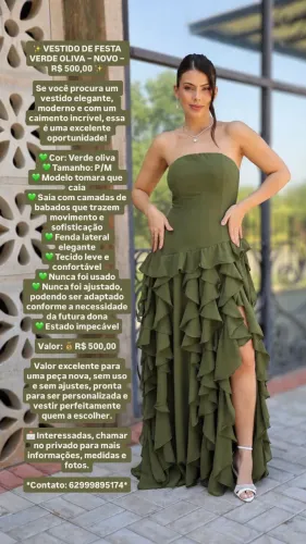Vende-se 2 vestidos no VERDE OLIVA