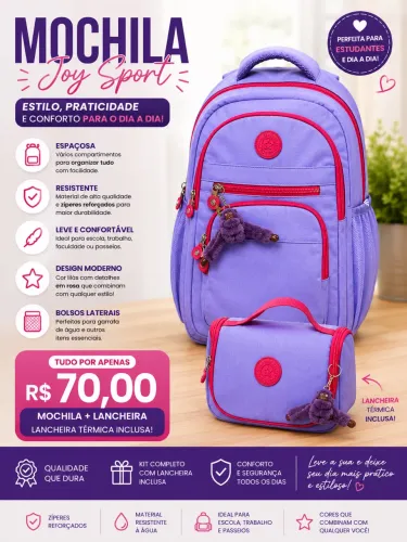 Mochila e lancheira