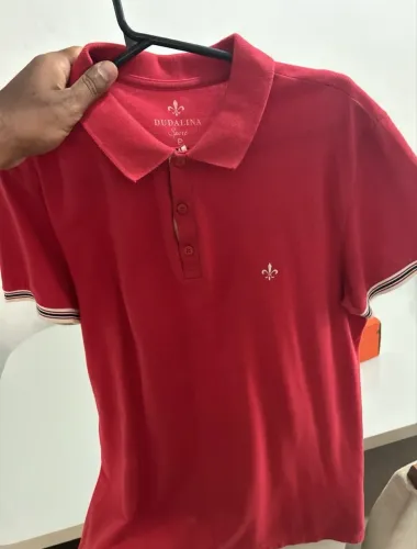 camisa polo dudalina salmão p