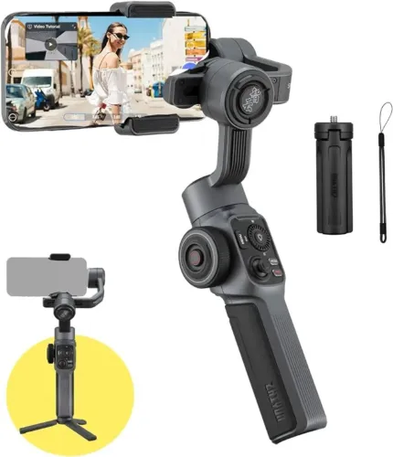 Zhiyun Smooth 5 Estabilizador Gimbal Profissional 3 Eixos para Celular iPhone Android