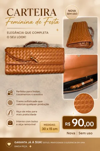 Carteira feminina de festa