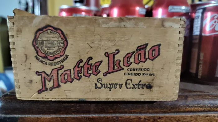 Peça de colecionismo Caixa de Madeira de Chá matte 