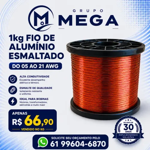 1kg Fio De Alumínio Esmaltado do 05 Ao 21 Awg