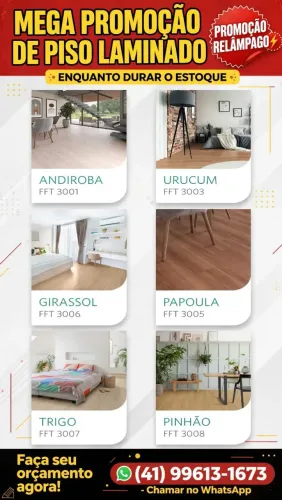 Piso laminado promocional 