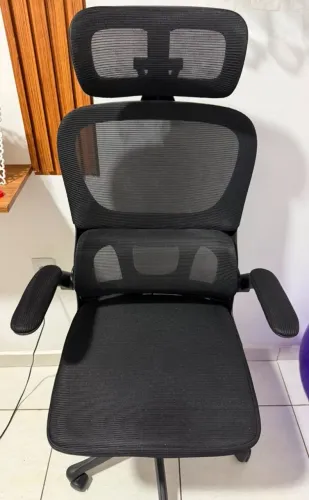 Cadeira de Escritório Ergonômica Kwakasaki com Apoio Lombar e Cabeça
