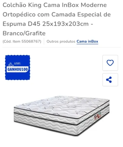 Colchão ortopédico king (SEMI-NOVO)