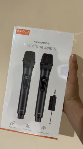Microfone duplo sem fio