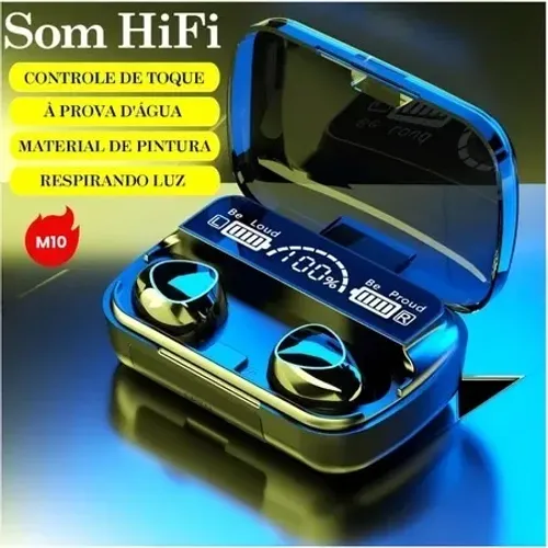 Fone M10 Fone De Ouvido Bluetooth Sem Fio Tws Power Bank