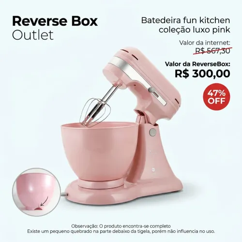 Batedeira Fun Kitchen Coleção Luxo - Pink