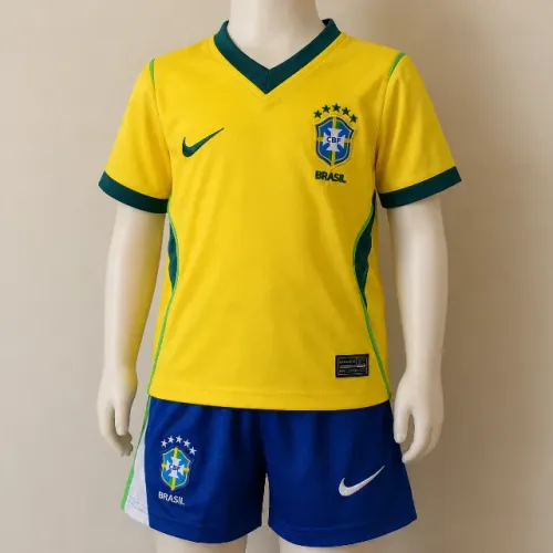 Camisa do Brasil 1 Infantil (conjunto com short) - 26/27