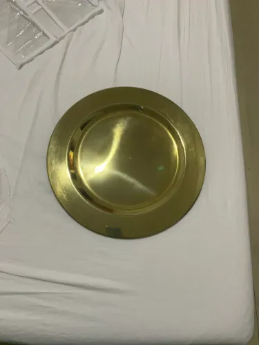 4 Sousplat dourado inox NOVO