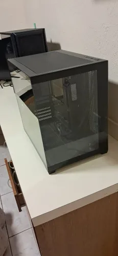 Gabinete Gamer Mancer CV500L Black - Aquário - Vidro Temperado (Estado de Novo)