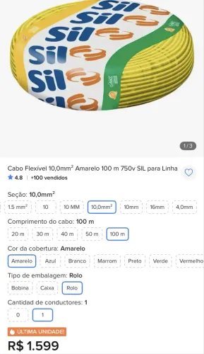 Promoção de fios e cabos elétricos 10 mm amarelo cordeiros fabricante sil