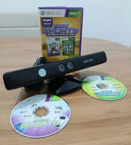 KINECT XBOX 360 + 2 JOGOS ORIGINAL. Aqui na LOJA FABGAMES