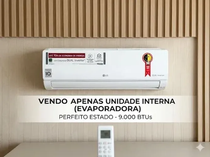 Evaporadora LG DUAL Inverter 9000 btus