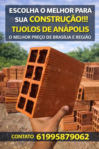 Construa com preço baixo e qualidade - Tijolos de Anapolis milheiro apenas R$999,90 