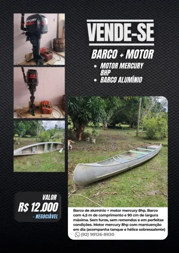 Barco + Motor de Popa