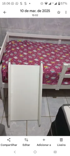 Cama de madeira comprada na rua do Aragão de 1.600 por 700