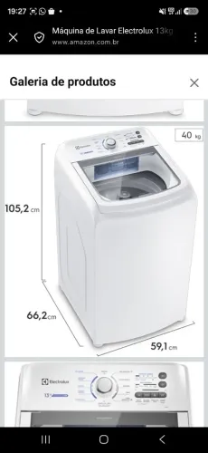 LAVADORA ELECTROLUX ESSENTIAL CARE 13 KG