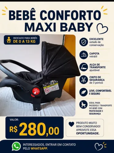 BEBÊ CONFORTO MAX BABY USADO