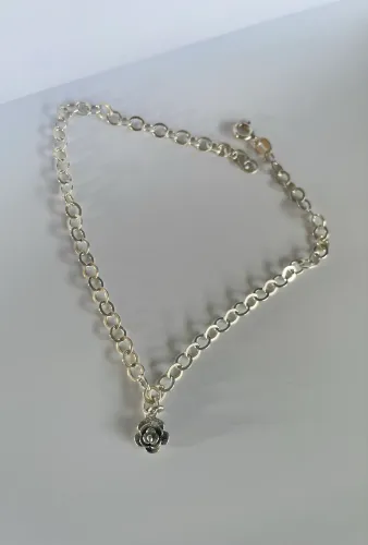 Tornozeleira nova de prata 925