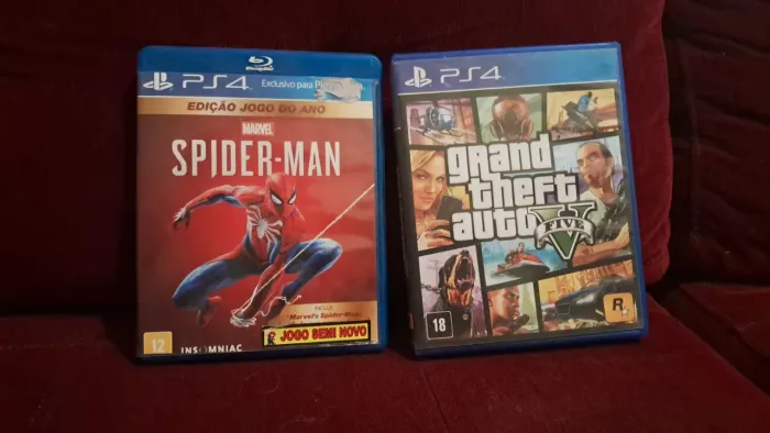 JOGO HOMEM ARANHA E GTA V - PS4 (MÍDIA FÍSICA)